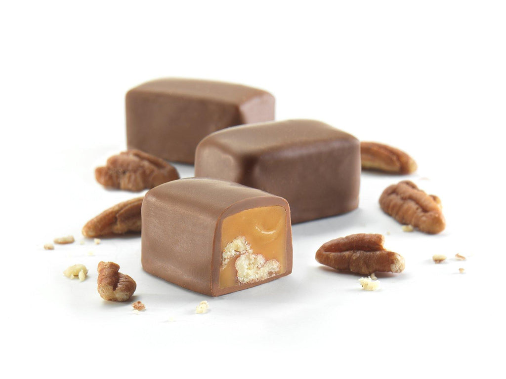 Chocolate covered Pecan Caramel - Heavenly Caramels